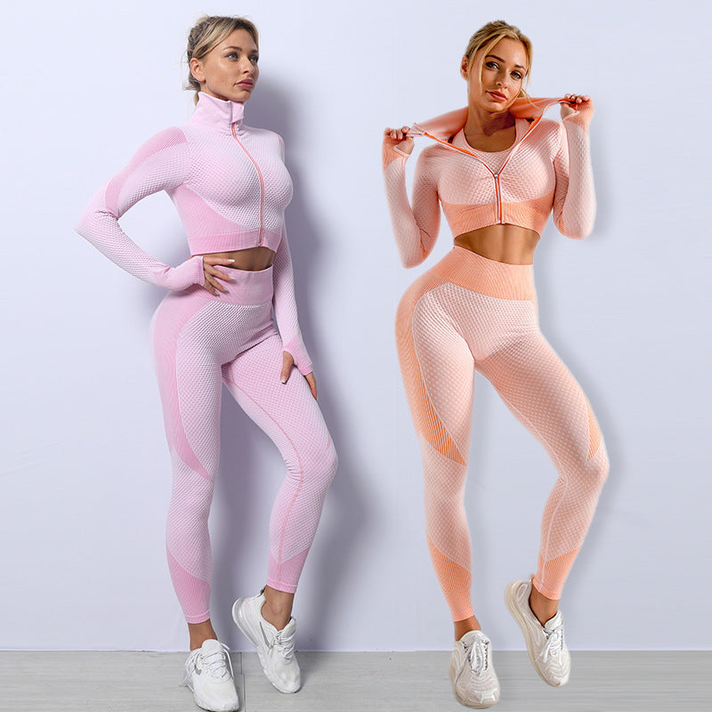 3PCS Yoga Set Seamless Sport Set Women’s